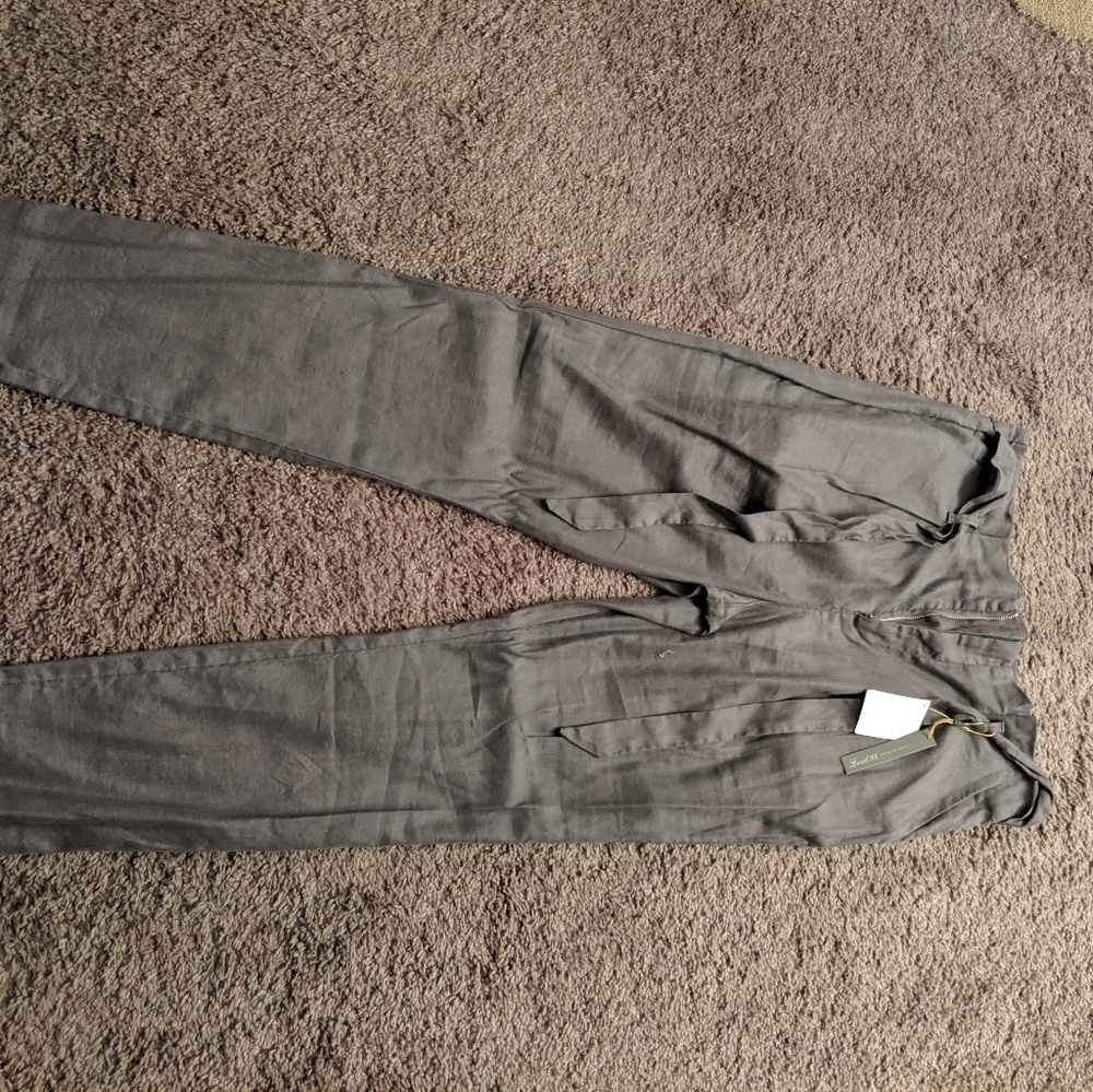 Grey Cinch Waist Pants